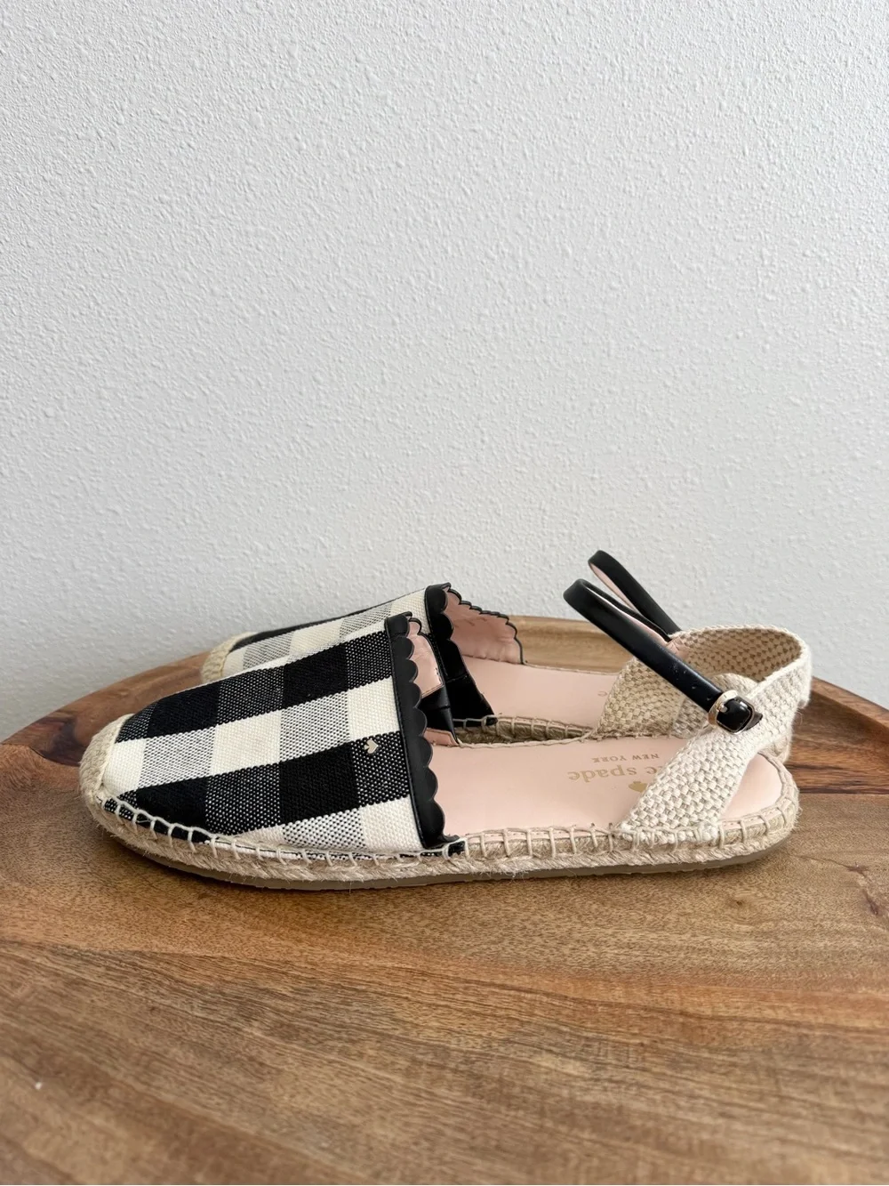 Kate Spade Bonnie Gingham Espadrilles Size 9.5